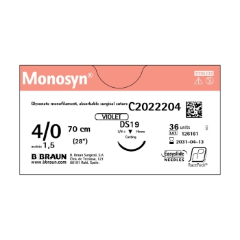 Monosyn Violet 4-0 19mm RC 70cm Suture