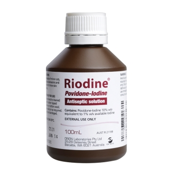 Riodine Povidone-Iodine Antiseptic Solution 10% 100ml