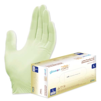 COATS Latex Exam Gloves Large - Powder Free