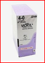 Coated Vicryl 4-0 rb-1 70cm undyed
