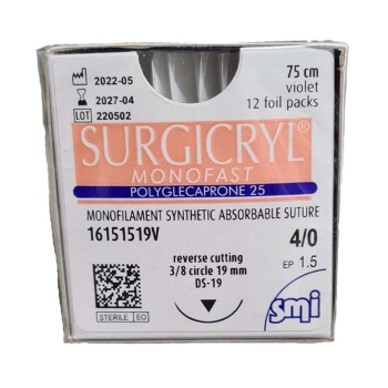 Surgicryl Monofast 4-0 19mm RC 75cm Violet