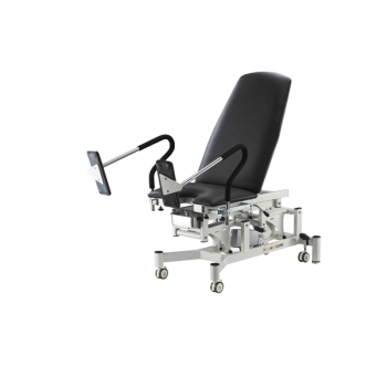 Gynaecology Table 3 Section with Foot pads; Stirrups and Leg Extensions Black