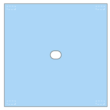 Drape Compro 75x75cm Adhesive Oval Aperture