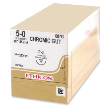 Catgut Chromic 5-0 13mm P-3 45cm