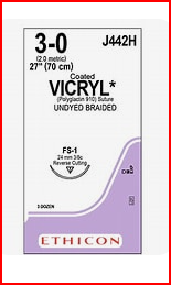 Coated Vicryl Plus 3-0 24mm FS-1 70cm Suture