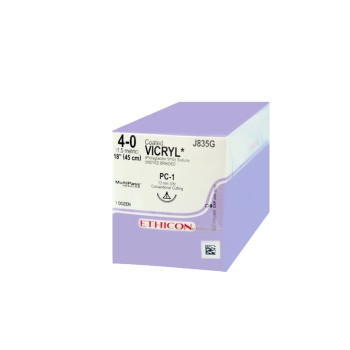 Coated Vicryl 4-0 UND PC-5 45cm