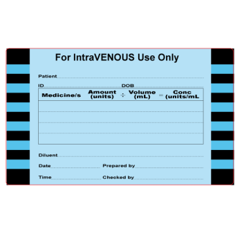 Labels intravenous large