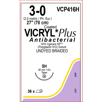 Coated Vicryl Plus 3-0 26mm SH 70cm