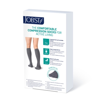 Jobst Active Knee High Compression Large White 15-20 MMHG