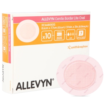Allevyn Gentle Border Lite Oval 8.6 x 7.7cm