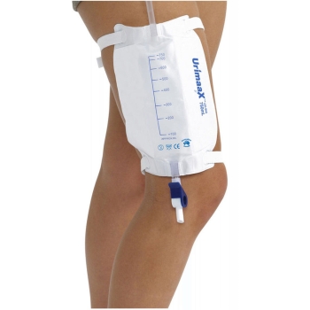 Urimaax Drainage Bag Leg 500ml 10cm with Leg Straps Sterile
