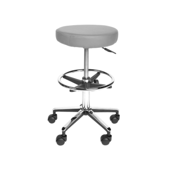 Stool W/Footrest Grey