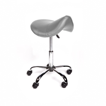 Stool Saddle Grey Vinyl