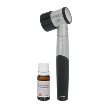 HEINE Mini 3000 Dermatoscope LED w/ Contact Plate No Scale