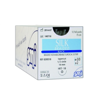 Silk Suture 4-0 19mm RC 75cm