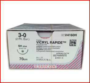 Vicryl Rapide 3-0 26mm SH Plus 70cm Suture Undyed