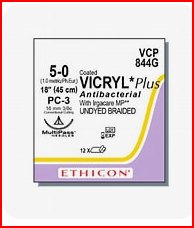 Coated Vicryl Plus 5-0 16mm PC-3 45cm