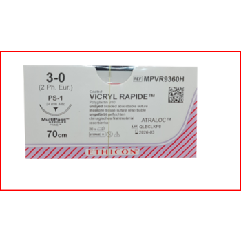 Vicryl Rapide 3-0 24mm PS -1 70cm Suture Undyed