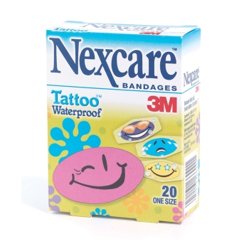 Nexcare Tattoo Bandaid Strips Waterproof Cool Smiles