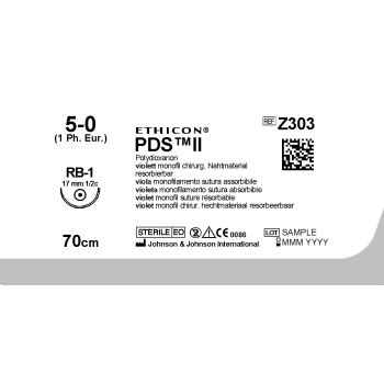 PDS II 5-0 17mm RB-1 70cm Violet