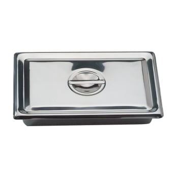 Tray with lid stainless steel 300 x 200 x 65mm