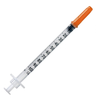 Syringe insulin 1ml 27g x 12.7mm ultra fine