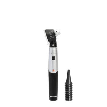 HEINE mini3000 LED Otoscope with Handle and Disposable Tips Black