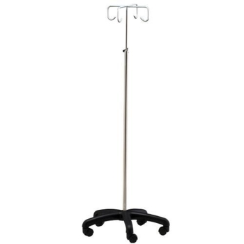IV Stand with Plastic Base 4 Prong
