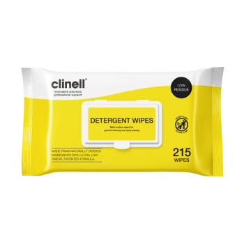 Clinell Detergent Wipes 215pk