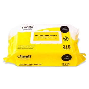 Clinell Detergent Wipes 215pk