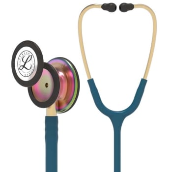 3M Littmann 5807 Classic III Stethoscope - Special Edition Rainbow Chestpiece; Caribbean Tube; Brass Stem and Headset