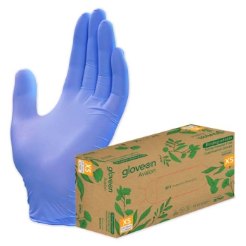 Avalon Biodegradable Nitrile Exam Gloves Extra Small - Powder Free