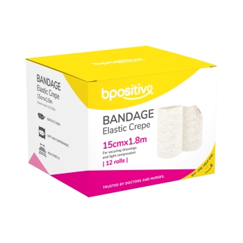 bpositive Bandage Elastic Crepe 15cm x 1.8m