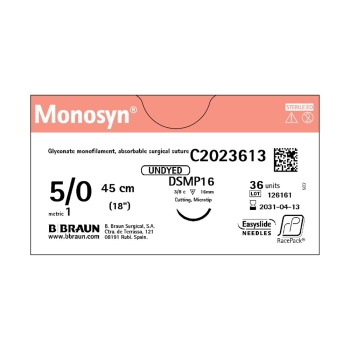 Monosyn Undyed 5-0 16mm RC 45cm Suture DSMP
