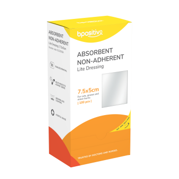 bpositive Lite Non Adhesive Absorbent Dressing 7.5 x 5cm