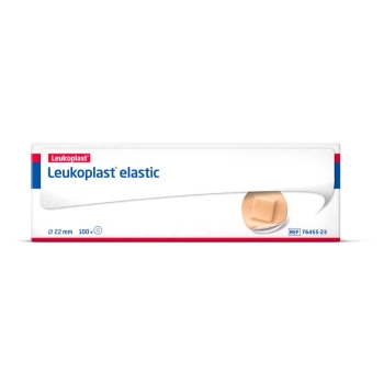 Leukoplast Elastic Spot Bandaid 22mm Tan