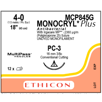 Monocryl Plus 4-0 16mm PC-3 45cm