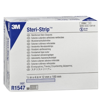 3M Steri-Strip Adhesive Skin Closures (Reinforced) 12 x 100mm Blue