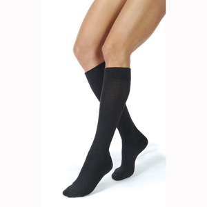 Jobst Active Knee High Compression Socks Closed Toe Large 20-30mmhg - Black