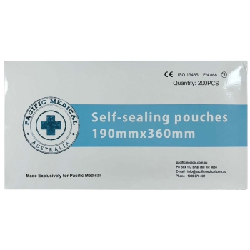 Autoclave Pouch 190 x 360mm Self Seal Pacific