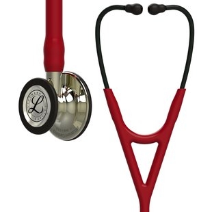 3M Littmann 6176 Cardiology IV Stethoscope - High-Polish Champagne Chestpiece; Burgundy Tube; Champagne Stem; Smoke Headset
