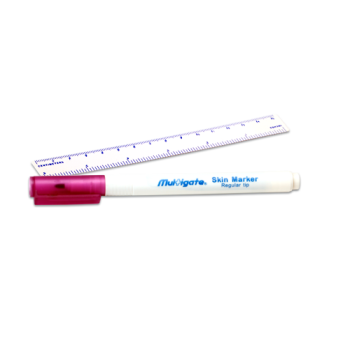 Skin Marking Pen Regular Tip Surgical Sterile with Ruler