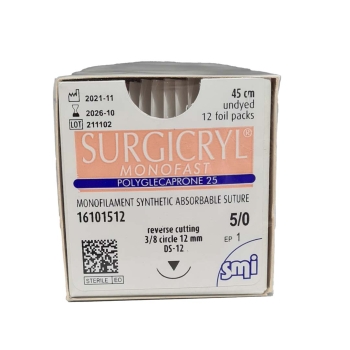 Surgicryl Monofast 5-0 12mm 50cm Undyed