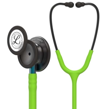 3M Littmann 5875 Classic III Stethoscope - Special Edition Smoke Chestpiece; Lime green Tube; Blue Stem; Smoke Headset