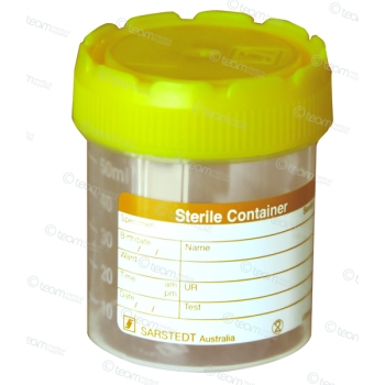 MSU Specimen Jars 70ml with Yellow Top