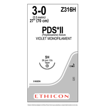 PDS II 3-0 26mm SH 70cm Violet