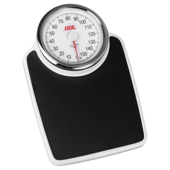 Professional Medical Mechanical Scale,Analog Scale with Silver Painting,High Capacity Weigh in lbs kg,No Batteries 