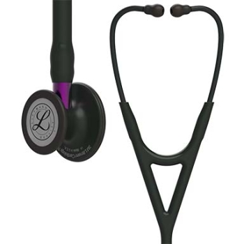 3M Littmann 6203 Cardiology IV Stethoscope - Special Edition Black Chestpiece Tube and Headset; Violet Stem