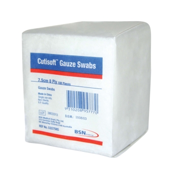Cutisoft Gauze Squares 7.5 x 7.5cm Non-Sterile 8ply