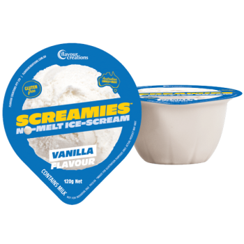 Flavour Creations Screamies No Melt Ice Cream Vanilla 120g 12
